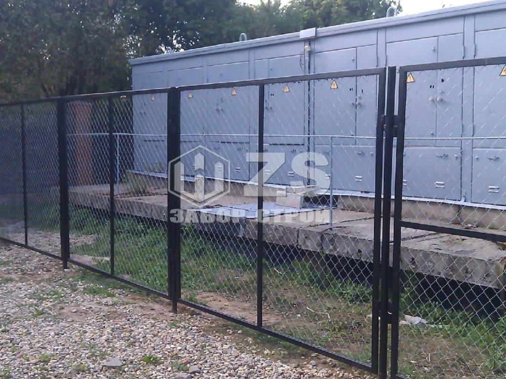 Забор из сетки рабица 10 метров Забор из сетки рабица 10 метров