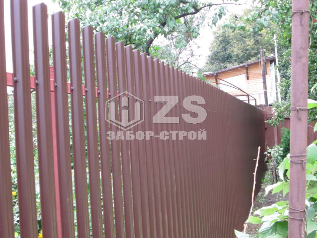 Забор из евроштакетника 10 метров Забор из евроштакетника 10 метров